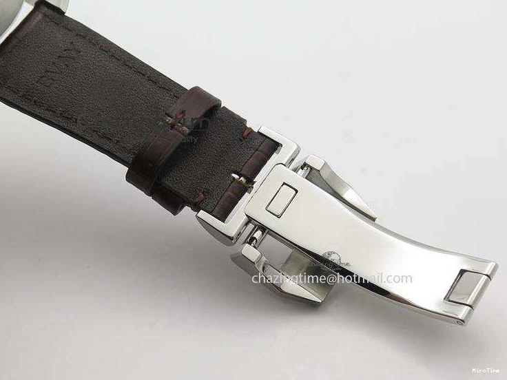 MIROTIME 0822 Cozy Pilot Chrono SS IW387802 V6F 1:1 Best Edition On Brown Leather Strap A 7323